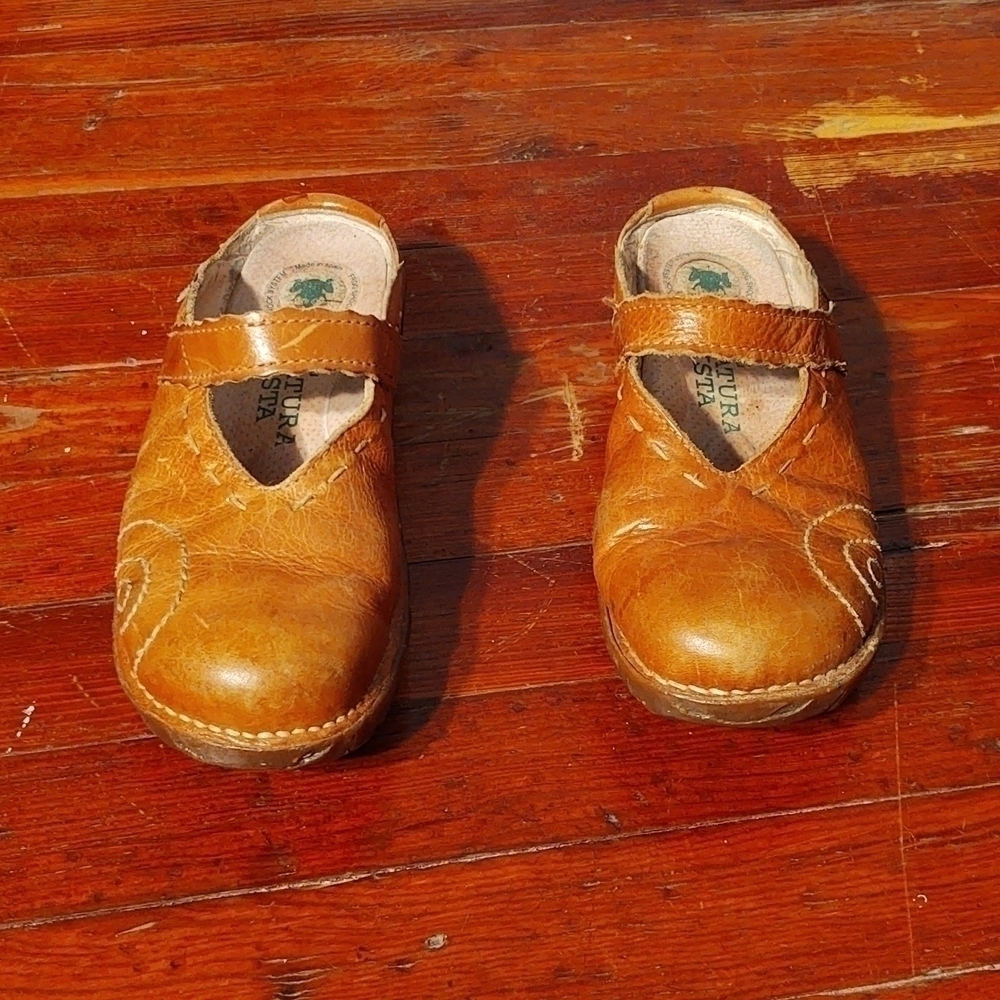 El Naturalista Tan Leather Clogs Sz EU 37 / US 7 - Picture 2 of 11
